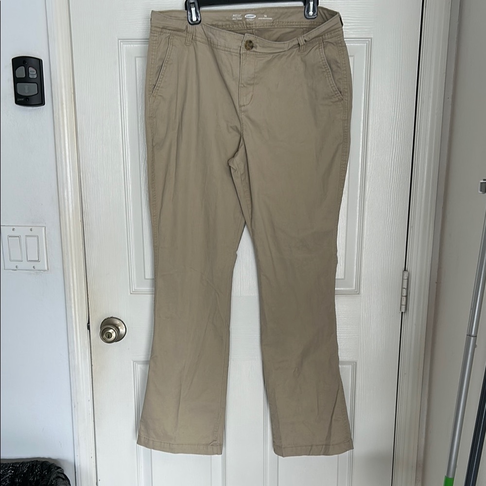 Old Navy Khaki Boot Cut Tan Pants 14R